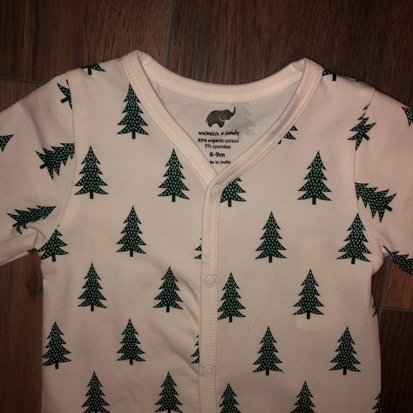 NWT Monica & Andy “On the Go” LS Christmas Tree One-Piece - Picture 2 of 4